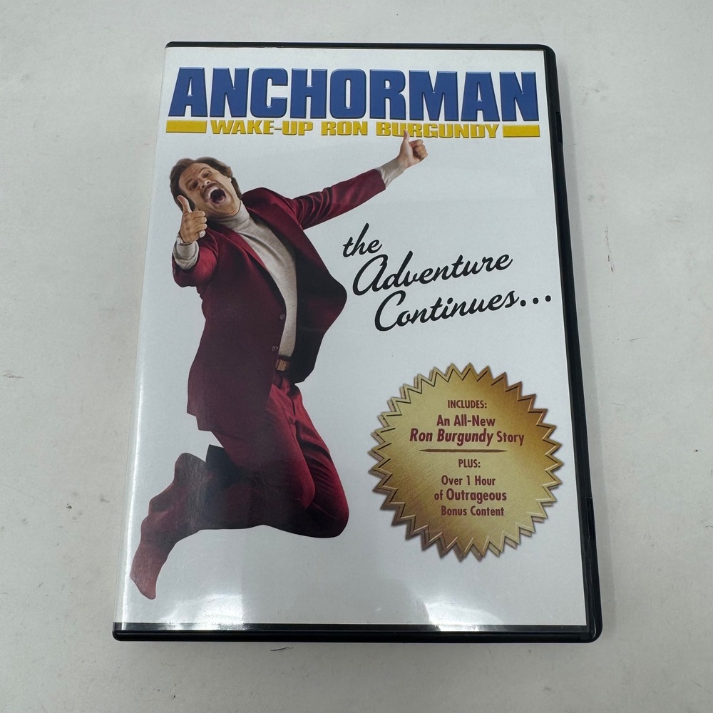Anchorman Wake-Up Ron Burgundy‎ The Adventure Continues DVD Will Ferrell Comedy